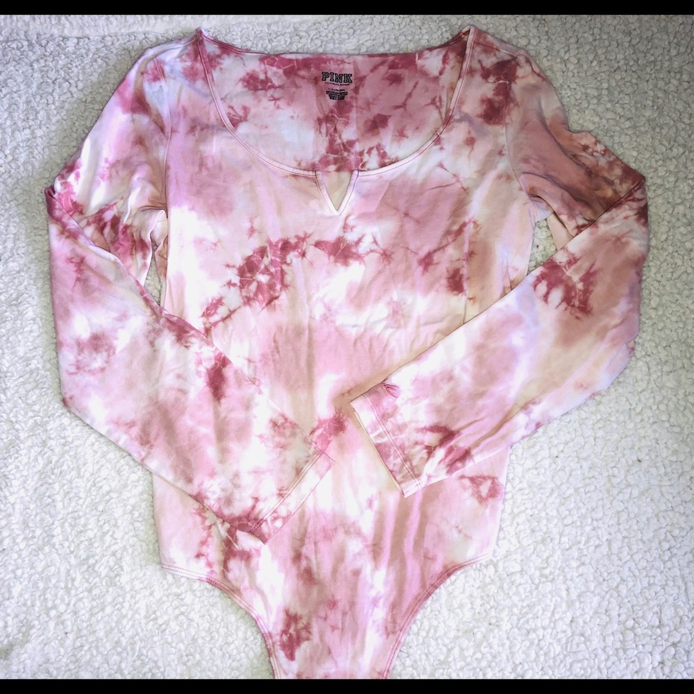 VS PINK bodysuit tie dye
